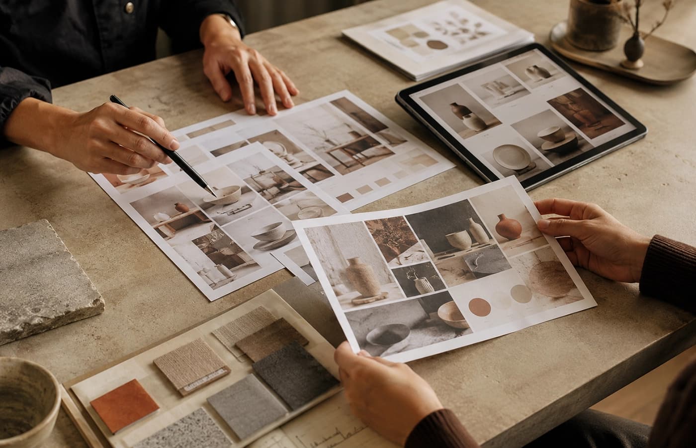 Buổi trao đổi và xem xét moodboard cho dự án hình ảnh sản phẩm